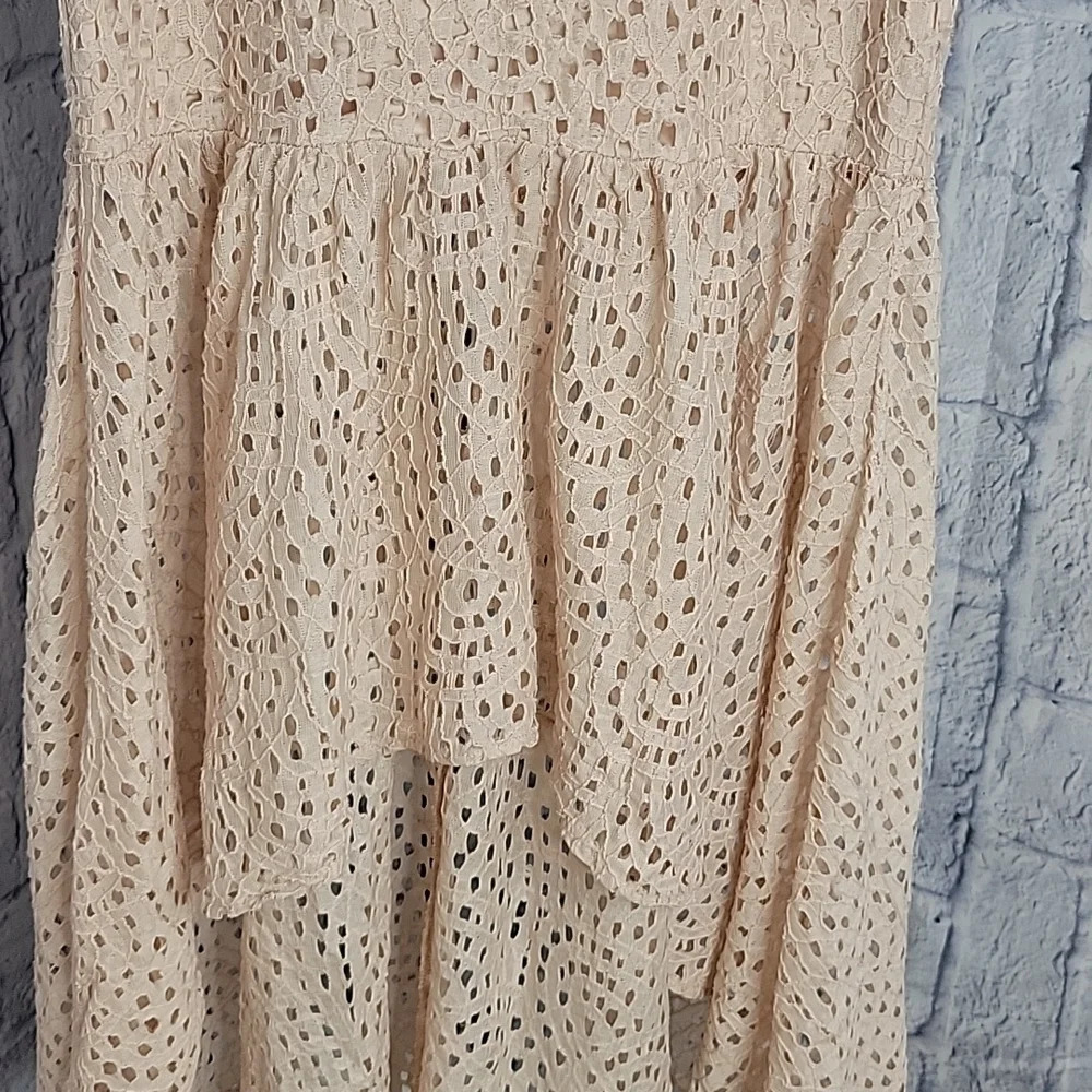 GB Pink Crochet Hi Low Maxi Skirt Small - Picture 3 of 9